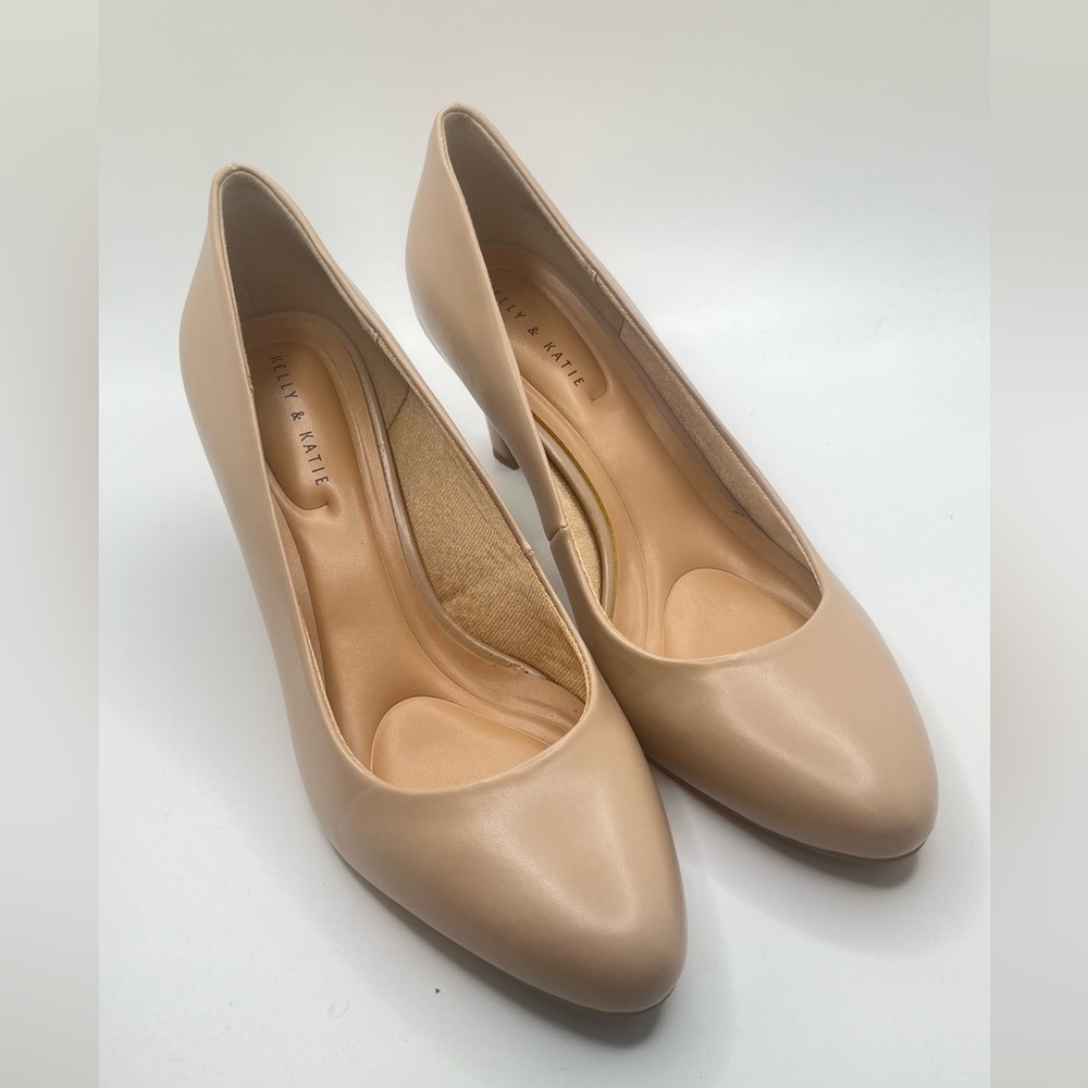 Women’s Kelly & Katie  KK - GENNA Nude Pointed - Toe Heels Pumps Size 8M - Picture 2 of 12